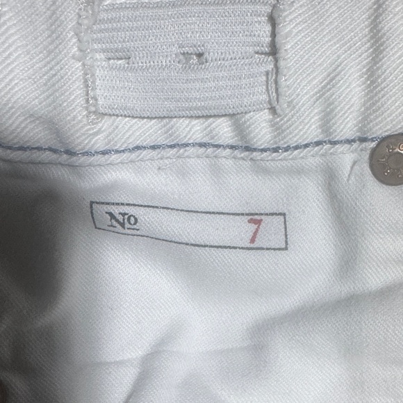 Polo by Ralph Lauren White Jean Shorts with Logo - Kids Size 7 - Picture 7 of 9